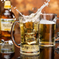 Choppes à bière en verre Épais avec poignée
