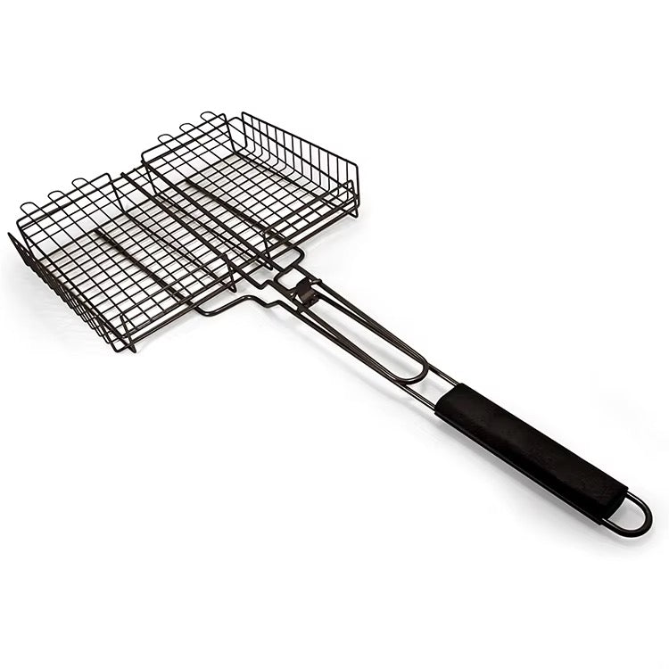 🥩 Panier / Grille de Barbecue Double avec Poignée Ergonomique 🌽