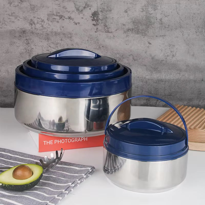 Ensemble de plats thermiques isotherme en inox 3 pièces