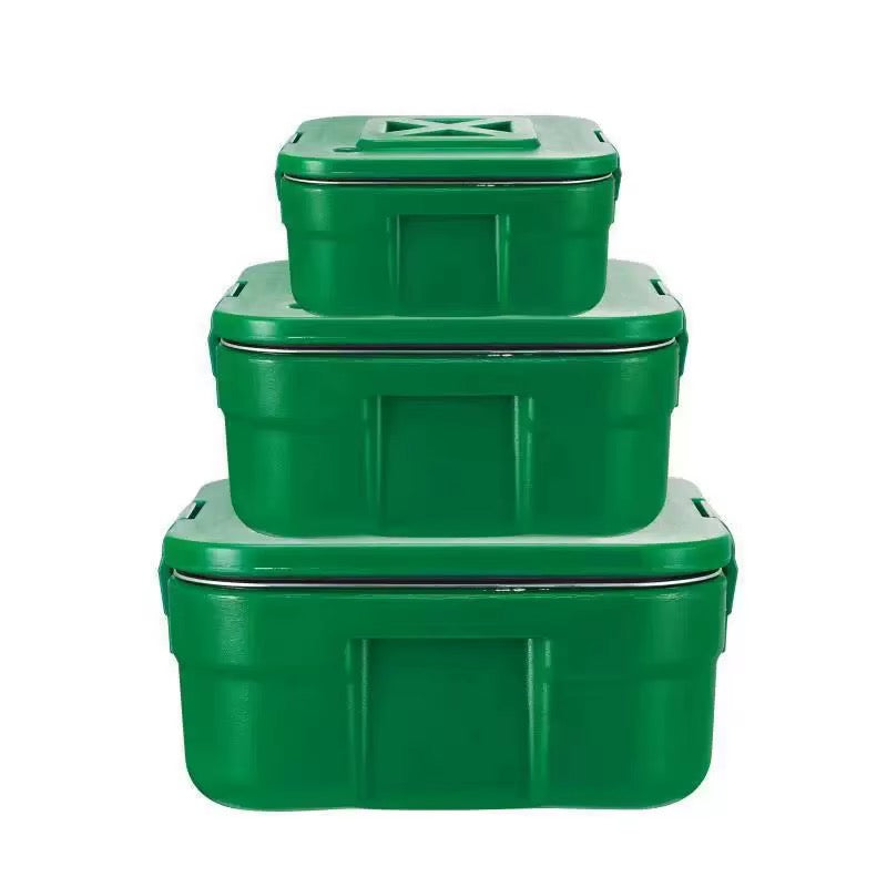 Set de Boîtes Repas Isothermes de Camping (Vert Émeraude)