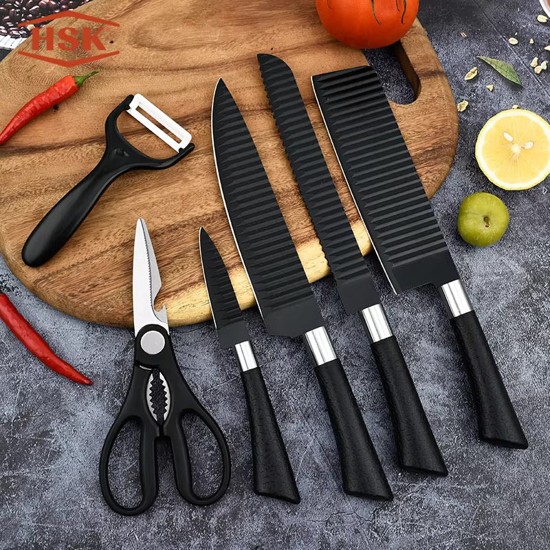 Ensemble couteaux anti adhésif (noir mat)