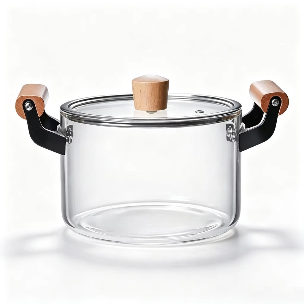 Casserole en verre transparente