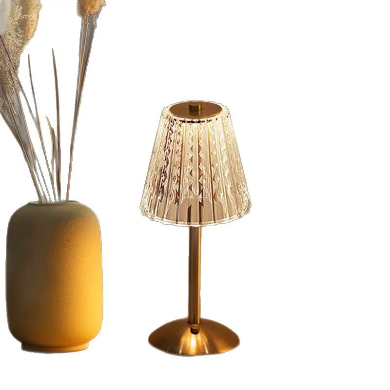 💡 Lampe de Table LED Design Fleurs / Méduse en Cristal & Métal Doré ✨