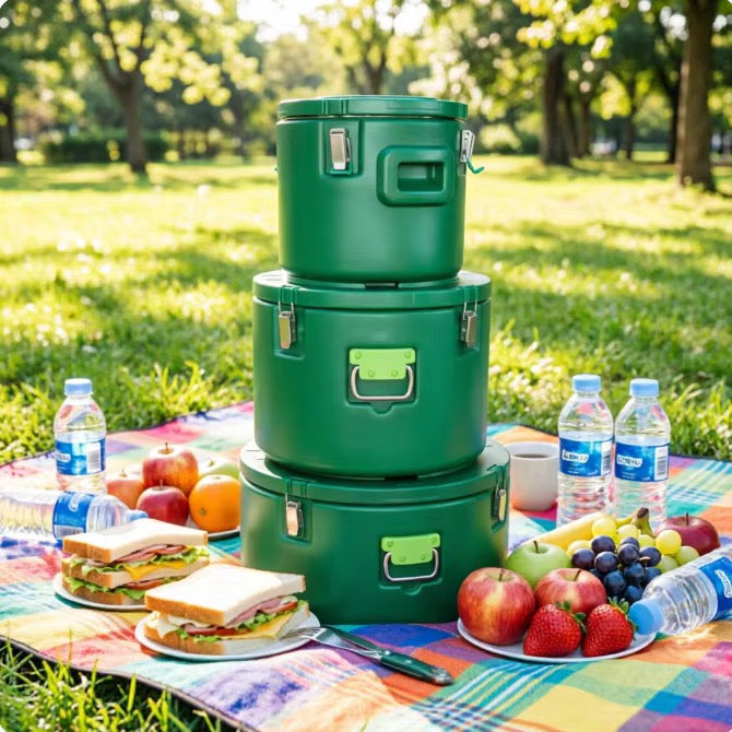 🟢 Ensemble de marmites isothermes – 3 pièces (15L / 30L / 50L)