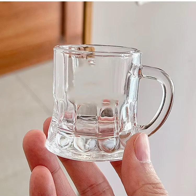 Mini chopes à shot en verre transparent 6 pièces