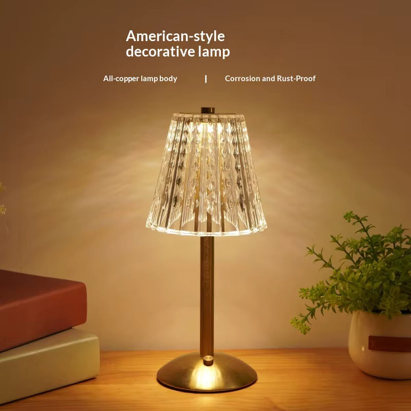 💡 Lampe de Table LED Design Fleurs / Méduse en Cristal & Métal Doré ✨