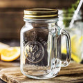 Chope Mason Jar en Verre avec Couvercle