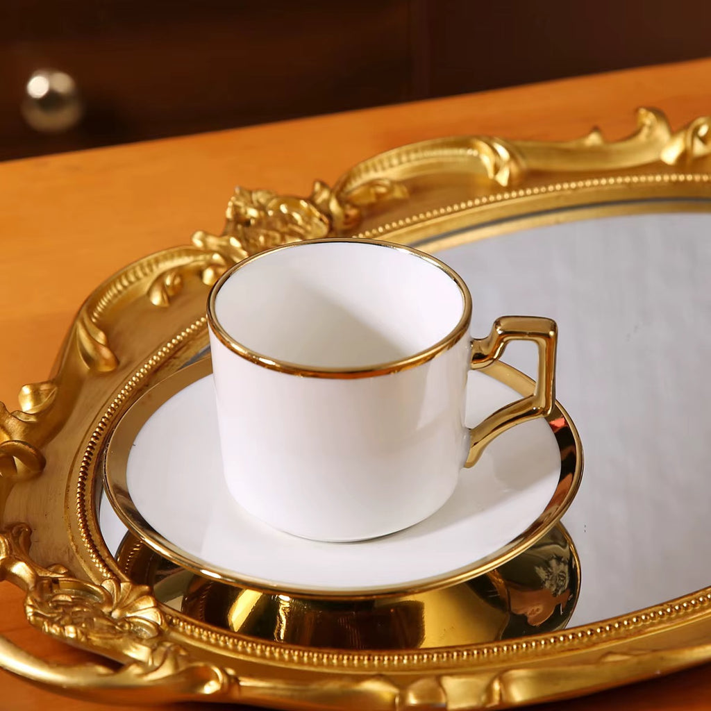 Services à café/ thé élégant bord doré