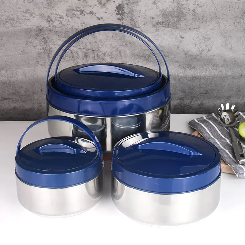 Ensemble de plats thermiques isotherme en inox 3 pièces