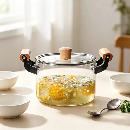 Casserole en verre transparente