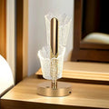 💡 Lampe de Table LED Design Fleurs / Méduse en Cristal & Métal Doré ✨