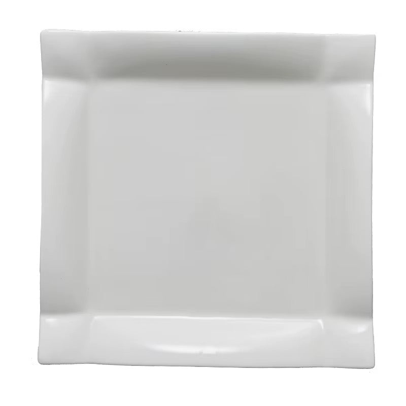 Service d'Assiettes Design en Porcelaine Blanche