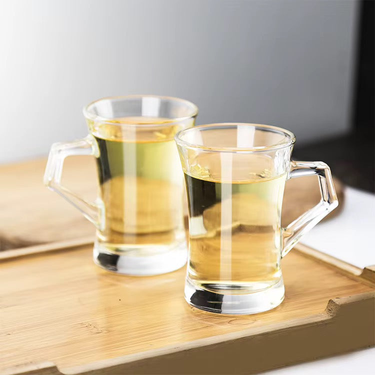 Mini chopes à shot en verre transparent 6 pièces