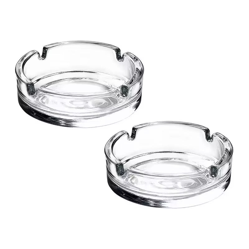 Cendrier en verre transparent