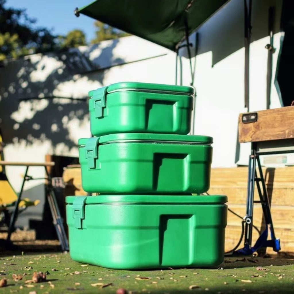 Set de Boîtes Repas Isothermes de Camping (Vert Émeraude)