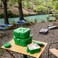 Set de Boîtes Repas Isothermes de Camping (Vert Émeraude)