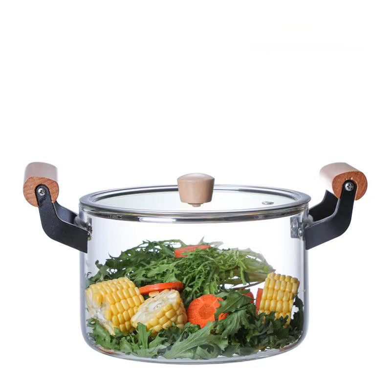 Casserole en verre transparente