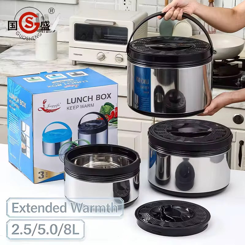 : Set de 3 boîtes à repas isothermes "Lunch Box Keep Warm" Jingyifa