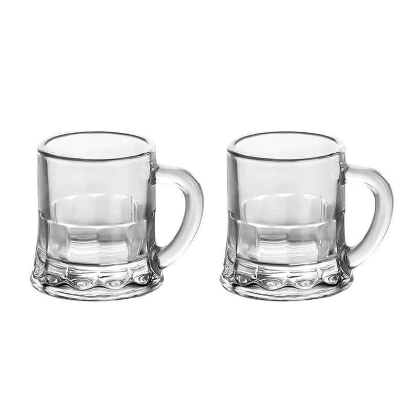 Mini chopes à shot en verre transparent 6 pièces