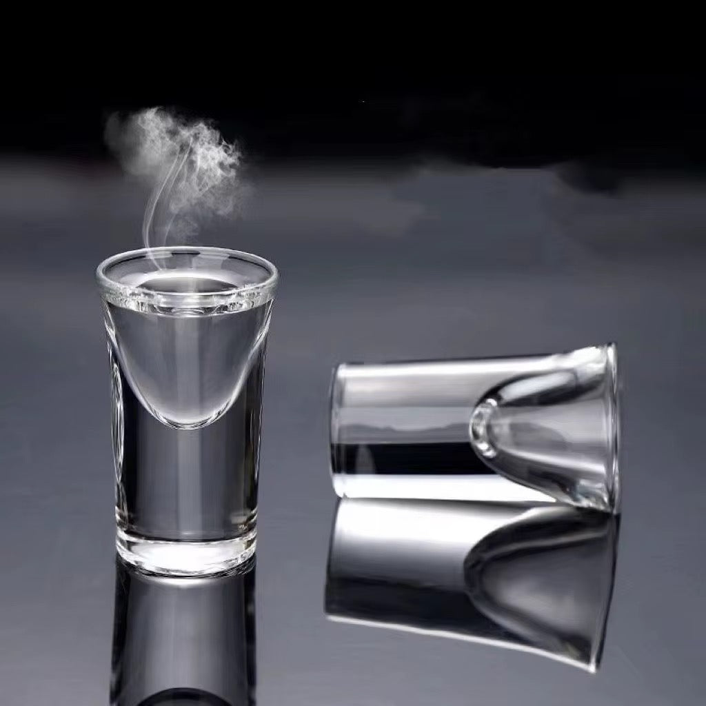 Mini chopes à shot en verre transparent 6 pièces
