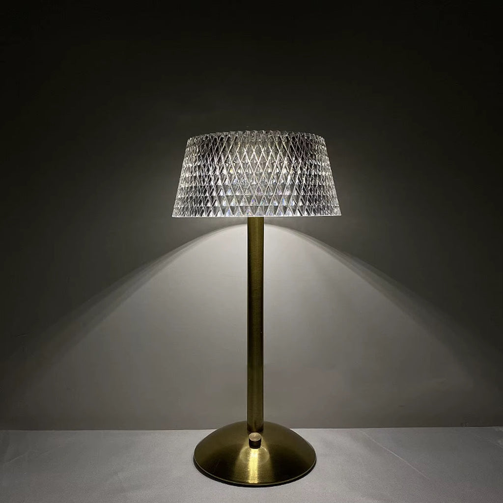 💡 Lampe de Table LED Design Fleurs / Méduse en Cristal & Métal Doré ✨