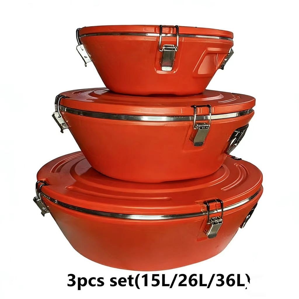 Set de Gamelles Thermiques de Grande Capacité (Rouge & Bleu)