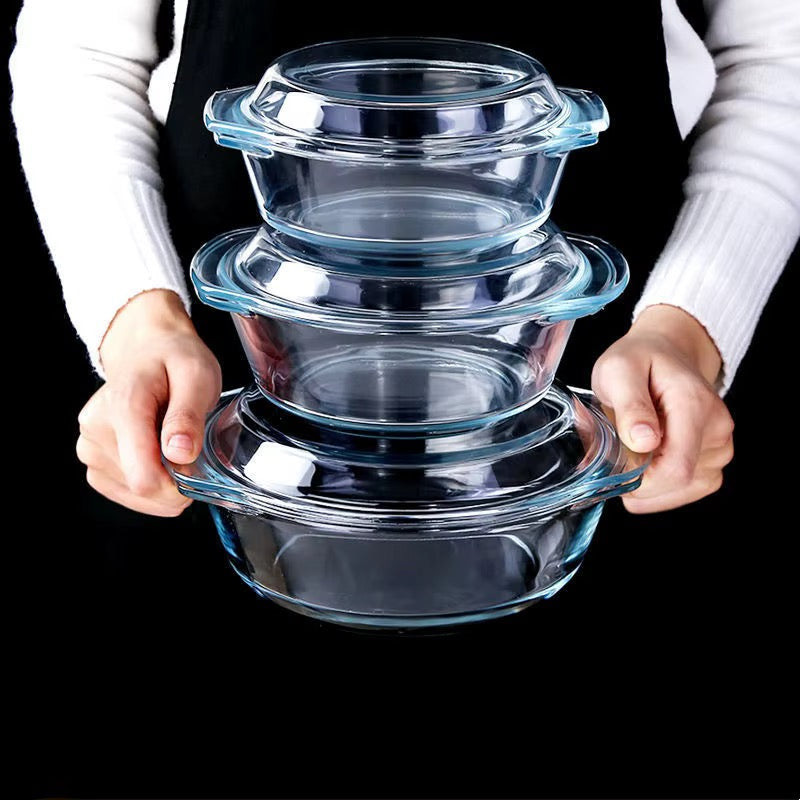 Ensemble de bols en verre avec couvercle