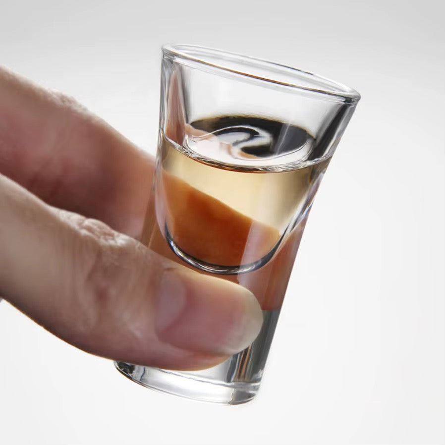 Mini chopes à shot en verre transparent 6 pièces