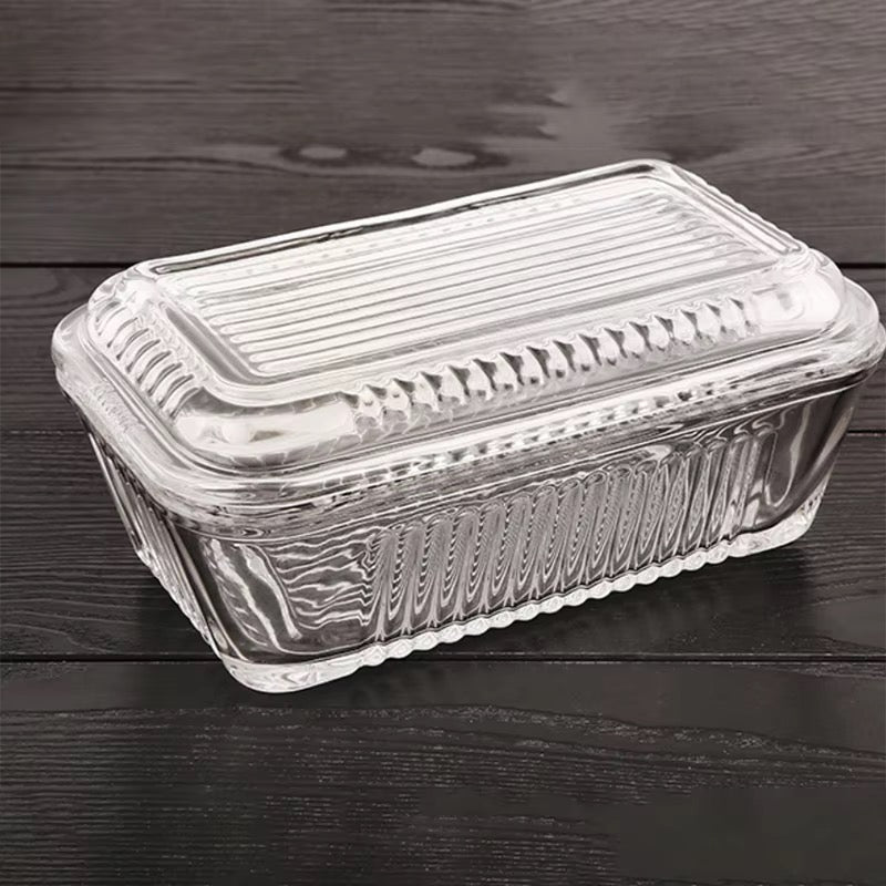Beurrier en verre transparent