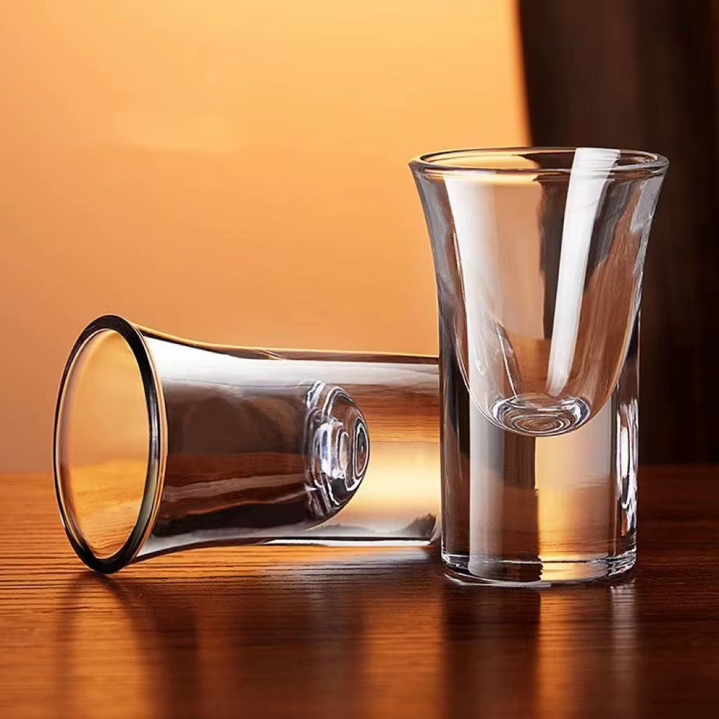 Mini chopes à shot en verre transparent 6 pièces