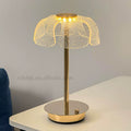 💡 Lampe de Table LED Design Fleurs / Méduse en Cristal & Métal Doré ✨